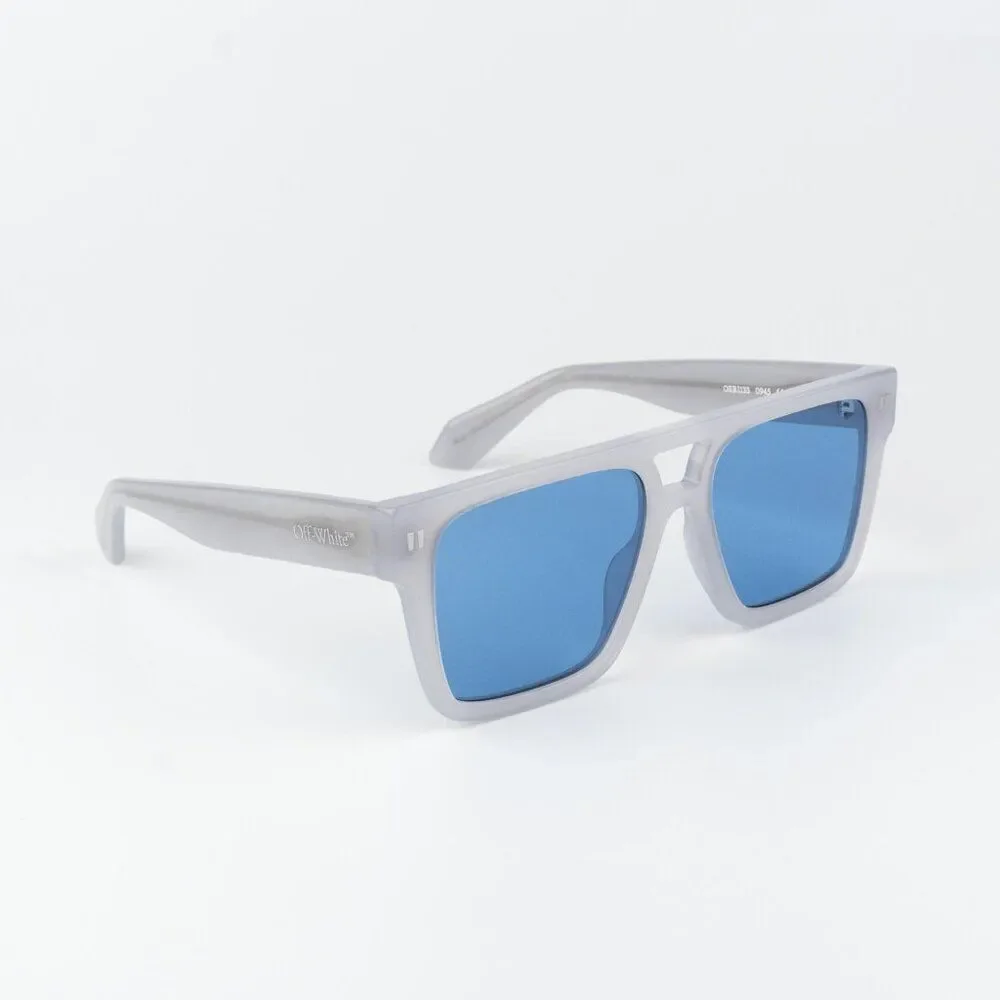 Off-White SPRINGFIELD Men Sunglasses Grey Blue Square OERI133 0945 NEW AUTHENTIC